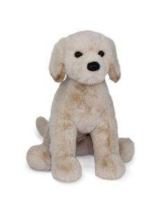 Großer heller Kuscheltier Labrador Hund in sitzender Pose