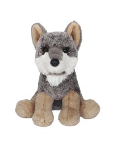 Douglas Cuddle Toys Albie Soft Wolf Kuscheltier 25 cm mit grau-braunem Fell.