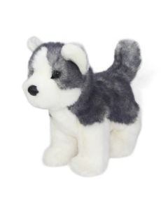 Stofftier Husky mit grau-weißem Fell