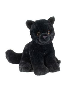 Kleine Kuscheltier Katze Corie in Schwarz von Douglas Cuddle Toys in sitzender Pose.
