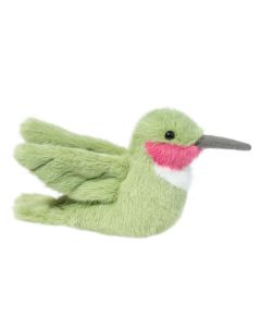 Kolibri Kuscheltier Vogel Nectar von Douglas Cuddle Toys in den Farben Grün mit Details in Pink und Weiß.