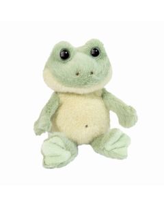 Plüschtier Frosch in sitzender Pose in der Farbkombi grün- glebt