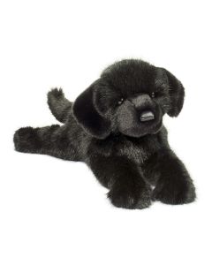 Douglas Cuddle Toys Kuscheltier Labrador Jake in Schwarz in liegender Haltung.